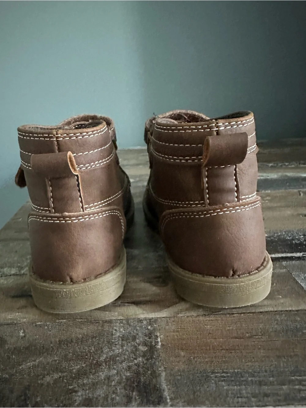 The Children's Place Brown Velcro & Lace Toddler Boots